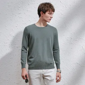 100% Cashmere Mens Round Neck Sweater