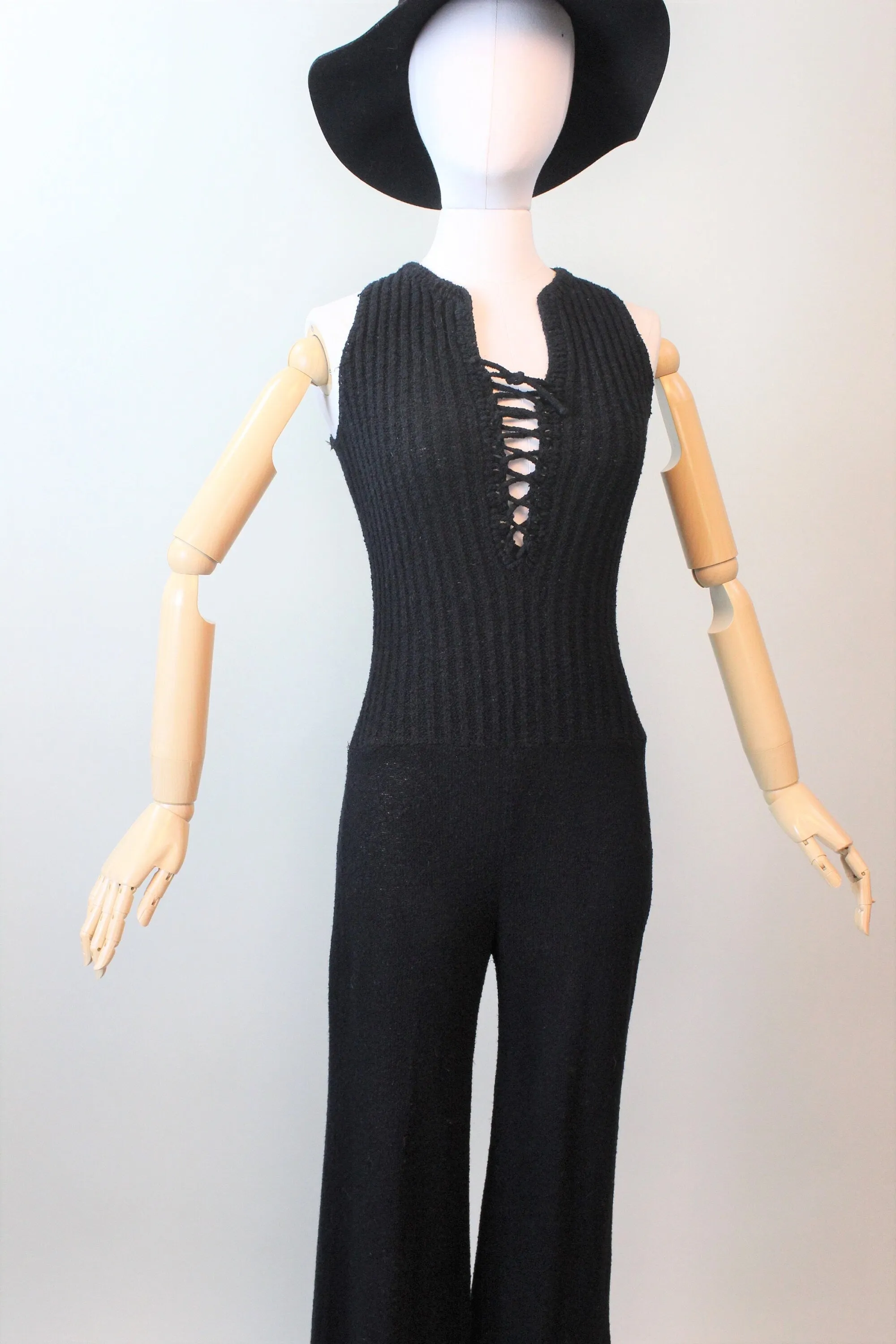 1975 DOCUMENTED 1970s Dolphin of California 1970s knit jumpsuit xs | new spring