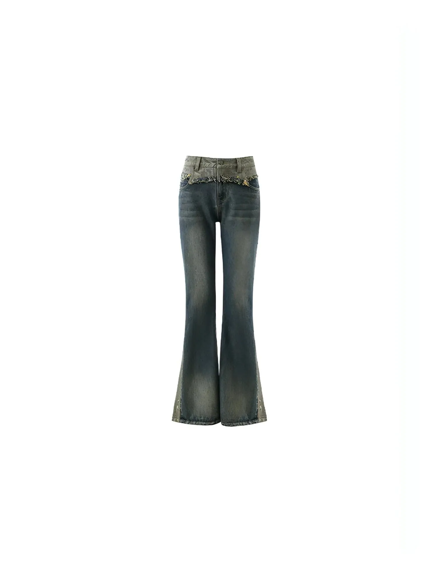 1Jinn Retro Denim Flare Jeans