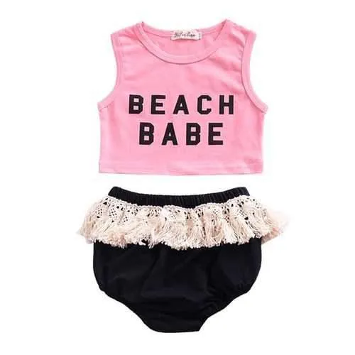 2PCS Summer Baby Girls Clothes Suit