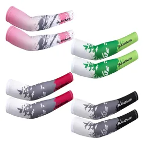 4-Pairs Unisex UV Sun Protection Anti Slip Ice Silk Warmers Arm Sleeves