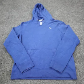 Abercrombie & Fitch Womens Hoodies Activewear Logo  Long Sleeves Blue Size S