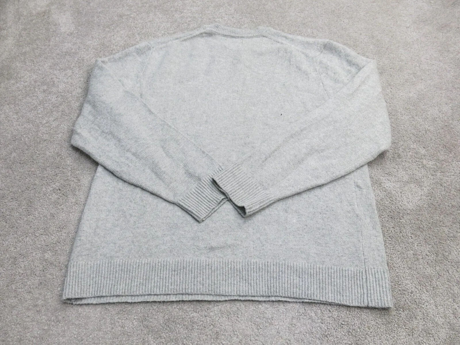 Abercrombie & Fitch Womens Pullover Sweater Crew Neck Long Sleeves Gray Size L