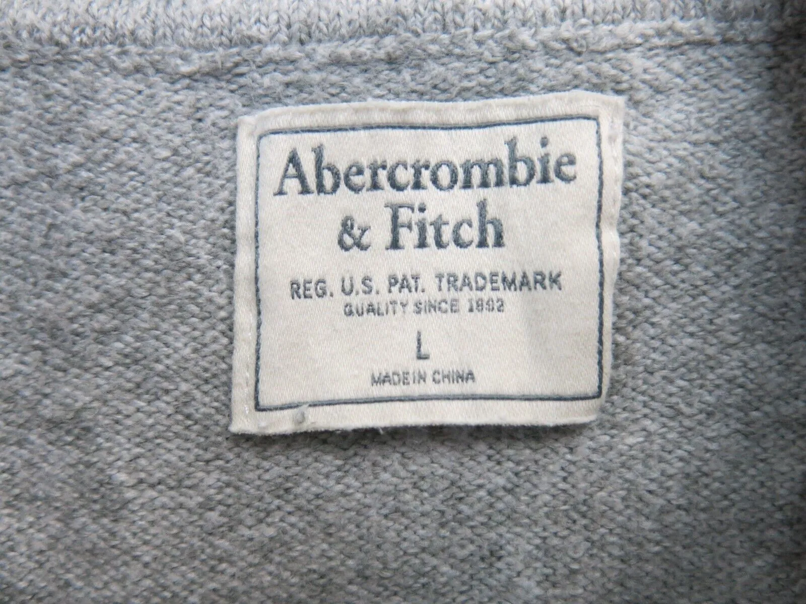 Abercrombie & Fitch Womens Pullover Sweater Crew Neck Long Sleeves Gray Size L