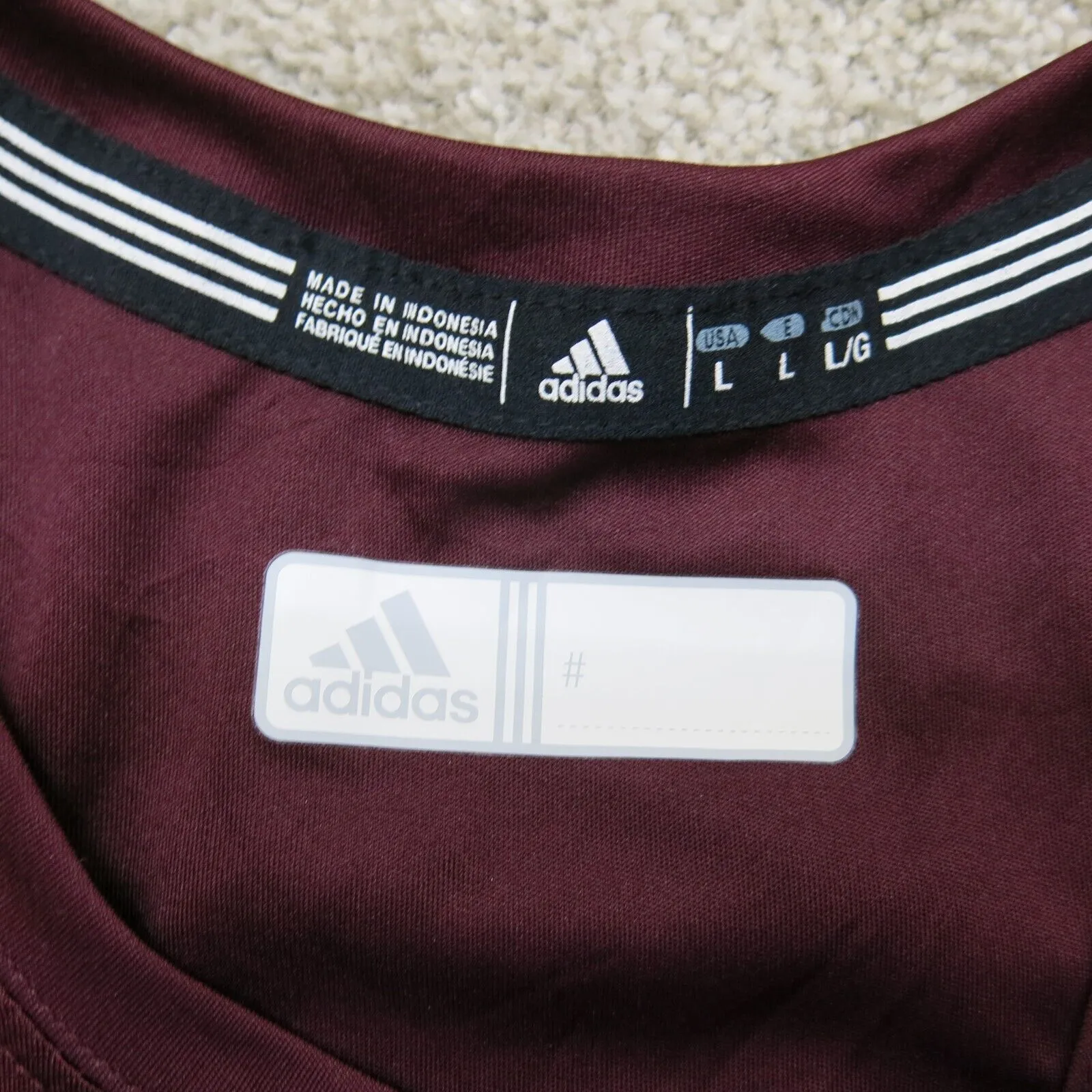 Adidas ATM Womens Pullover Tank Tee Sleeveless Round Neck Maroon Size Large