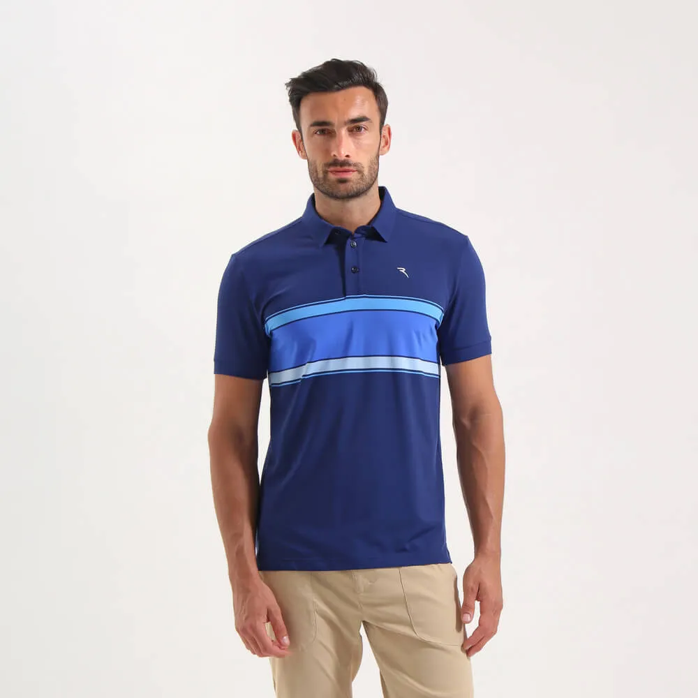 AGELONG | STRIPED SUNBLOCK® POLO | FINAL SALE