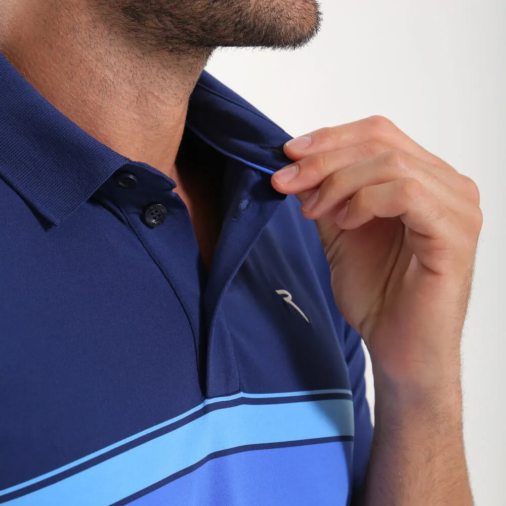 AGELONG | STRIPED SUNBLOCK® POLO | FINAL SALE