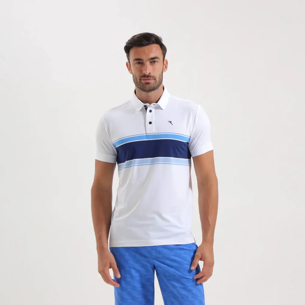 AGELONG | STRIPED SUNBLOCK® POLO | FINAL SALE