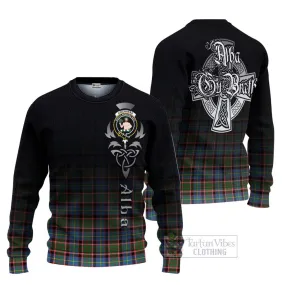 Aikenhead Tartan Ugly Sweater Featuring Alba Gu Brath Family Crest Celtic Inspired