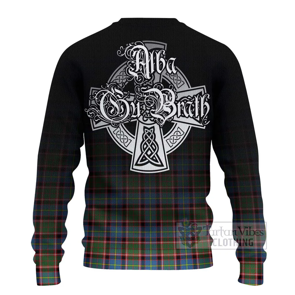 Aikenhead Tartan Ugly Sweater Featuring Alba Gu Brath Family Crest Celtic Inspired