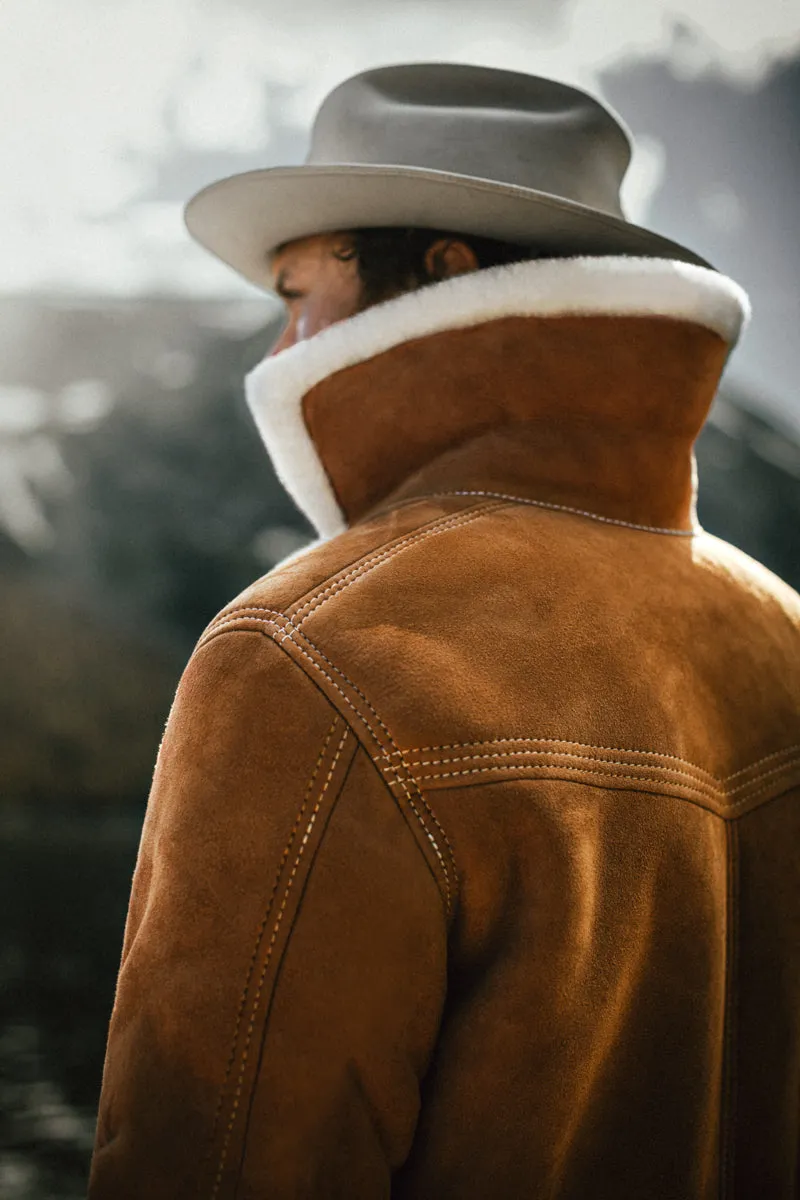 &SONS Aspen Shearling Coat Tan