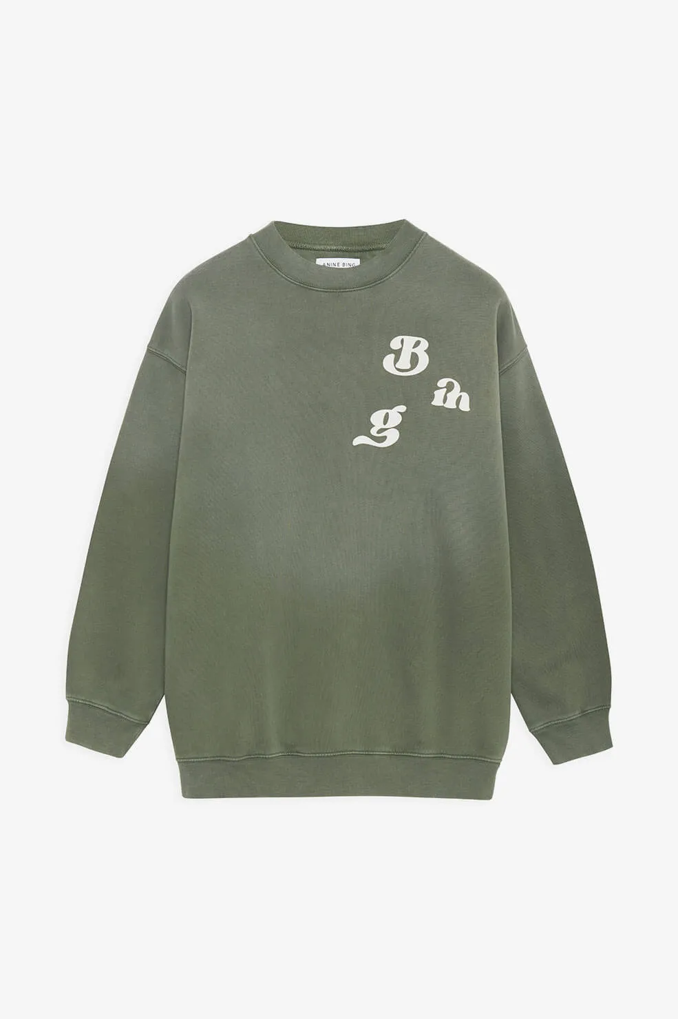 Anine Bing - Cody Sweatshirt Vintage Bing in Washed Dusty Olive