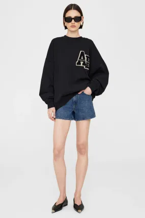 Anine Bing - Miles Sweatshirt Letterman in Black