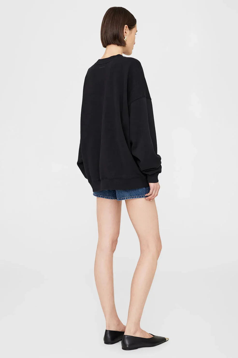 Anine Bing - Miles Sweatshirt Letterman in Black