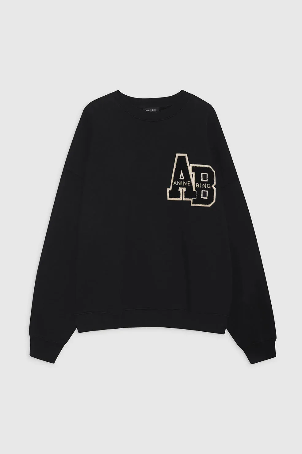 Anine Bing - Miles Sweatshirt Letterman in Black