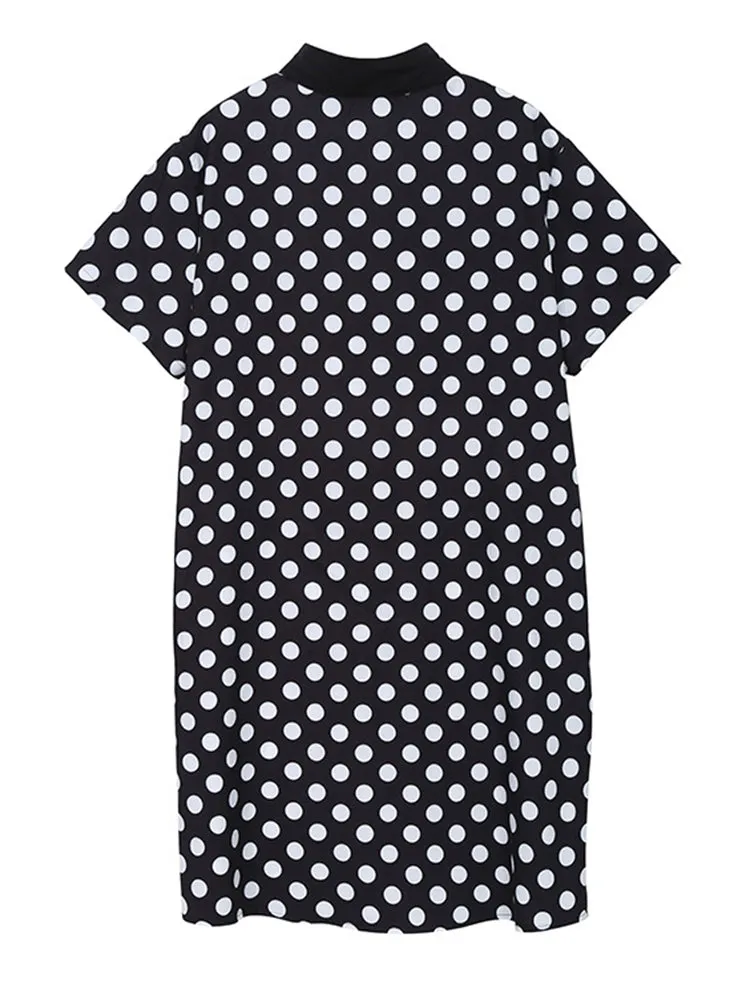 Annie Stripe Dot - Short Sleeve Dress