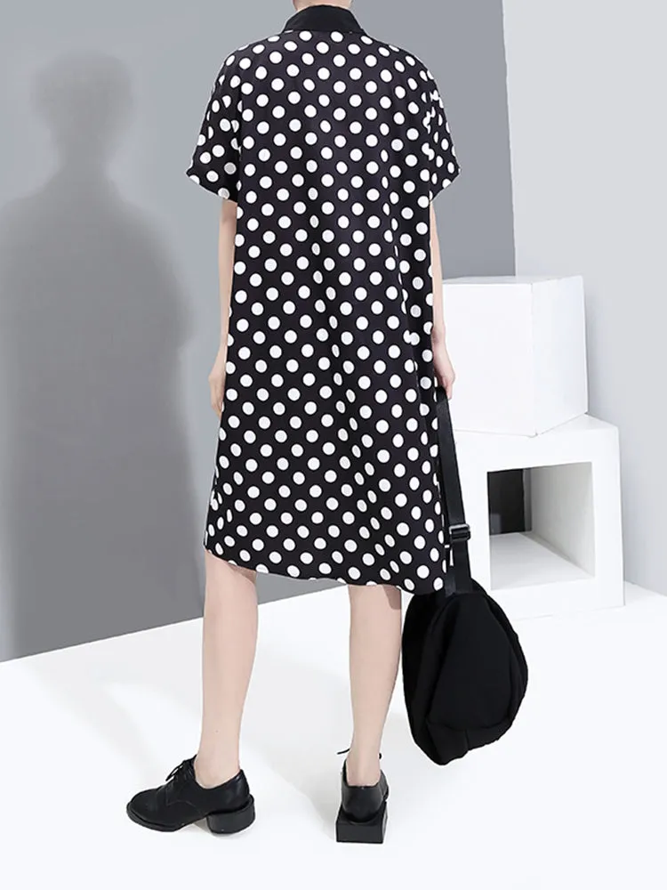 Annie Stripe Dot - Short Sleeve Dress