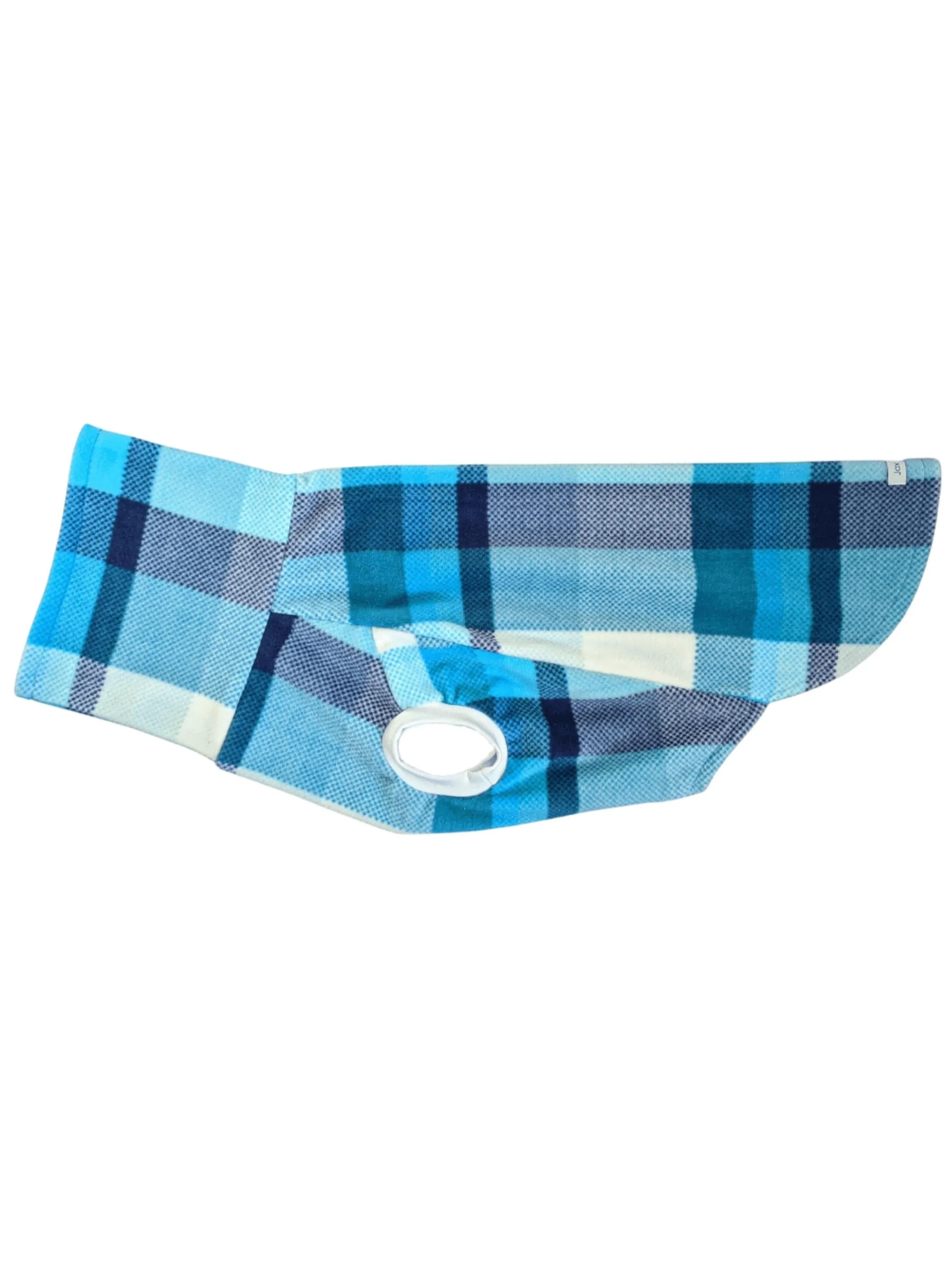 Baby Blue Plaid Dog Sweater