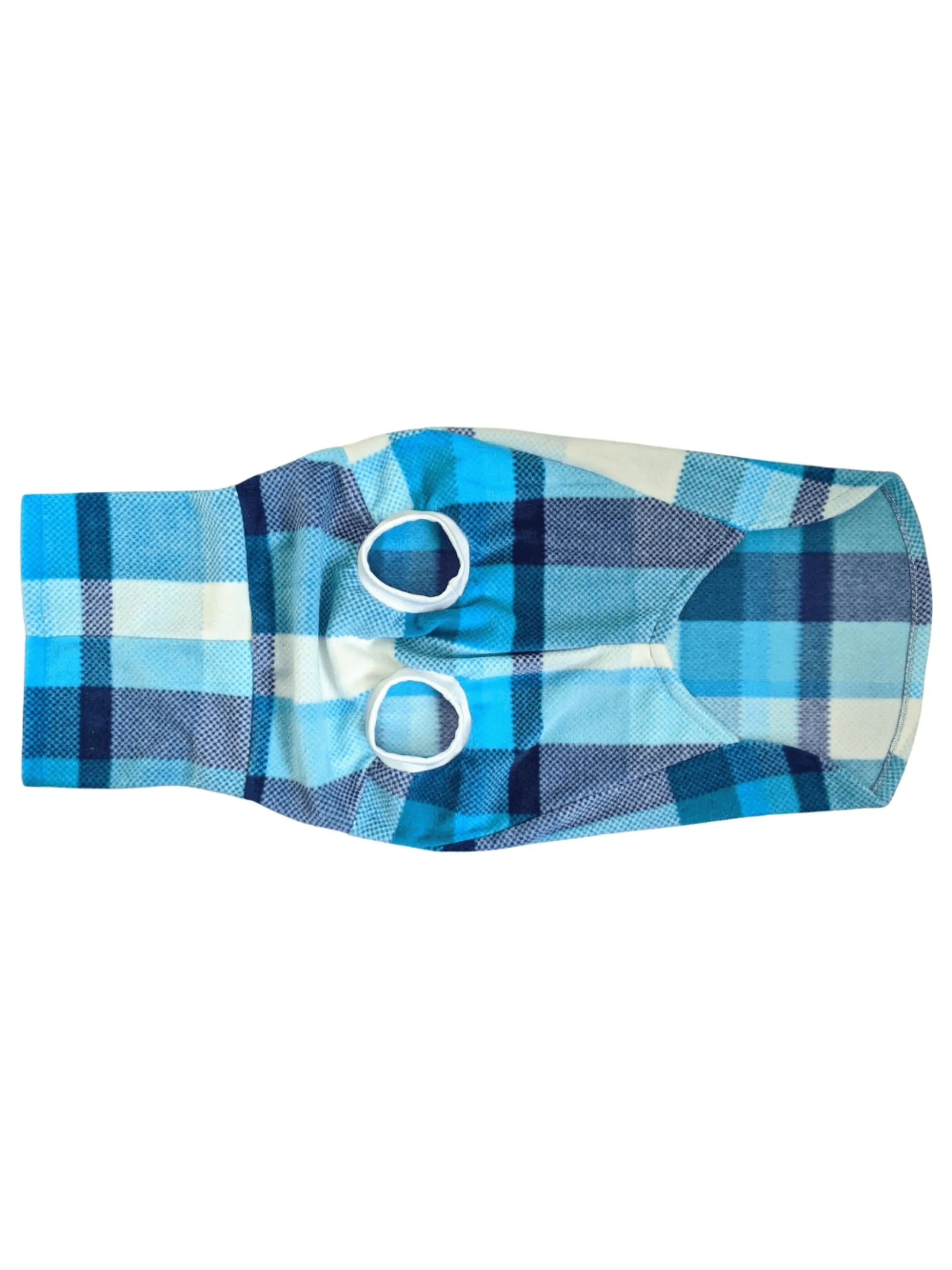 Baby Blue Plaid Dog Sweater