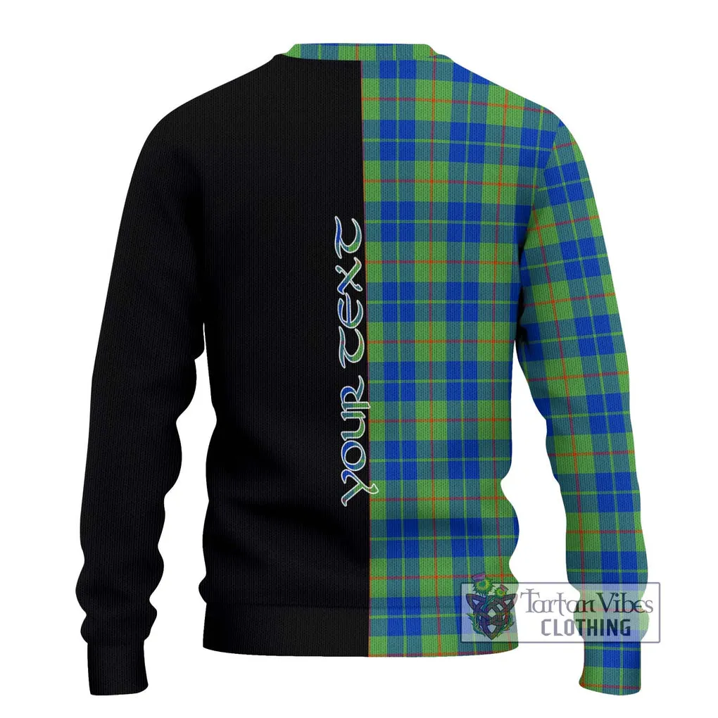 Barclay Hunting Ancient Tartan Ugly Sweater with Family Crest and Half Of Me Style