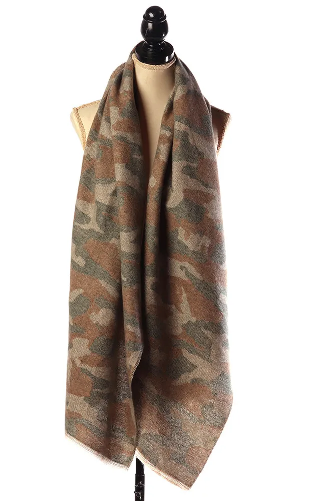 BASC7612 Camoflage Printed Oblong Scarf