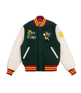 BEE LINE VARSITY JACKET - GREEN