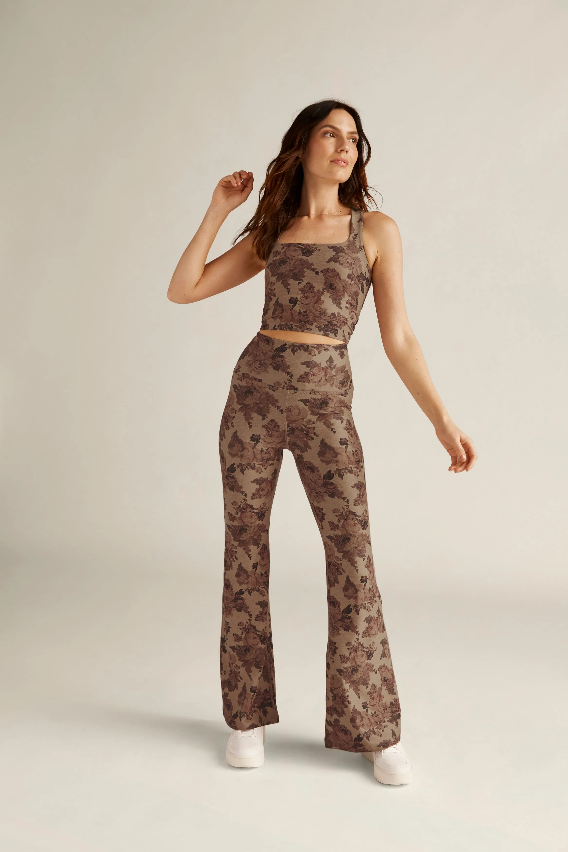 Beyond Yoga High HW Flare - Romantic Floral