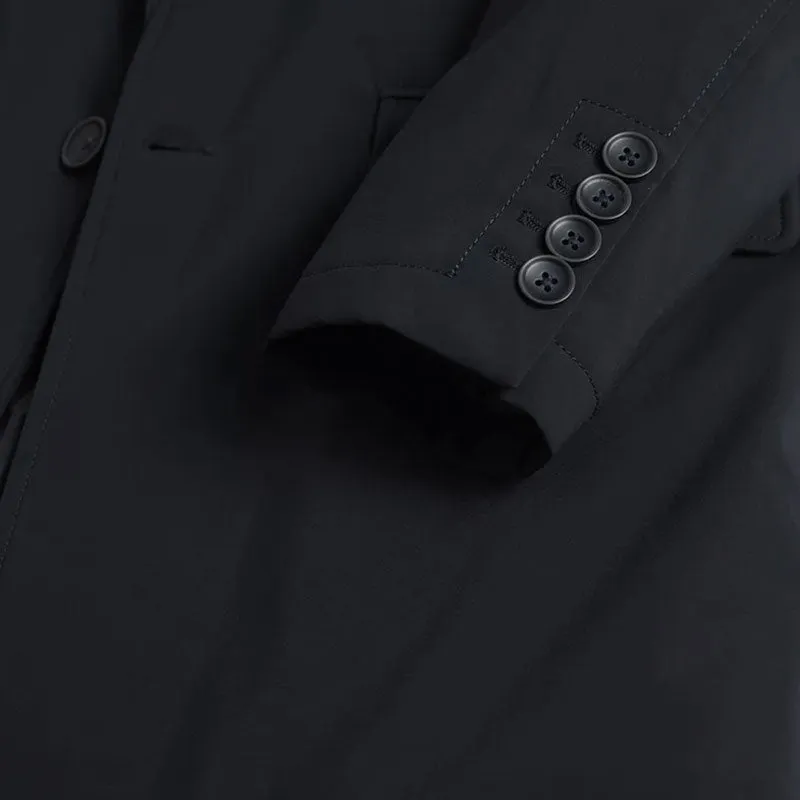 Black Metropolitan Overcoat With Removable Lining