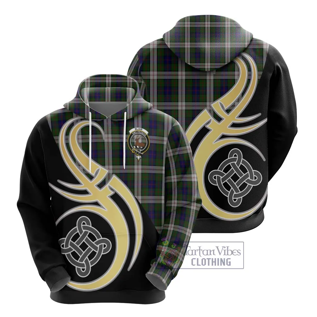 Blair Dress Tartan Hoodie with Family Crest and Celtic Symbol Style