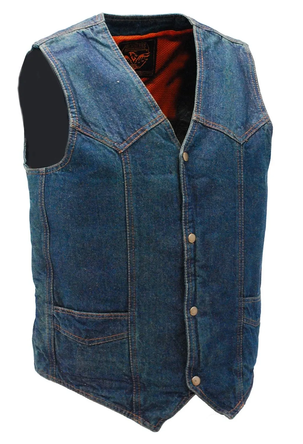 Blue Denim Vest w/Large Inside Pockets #VMC42703U