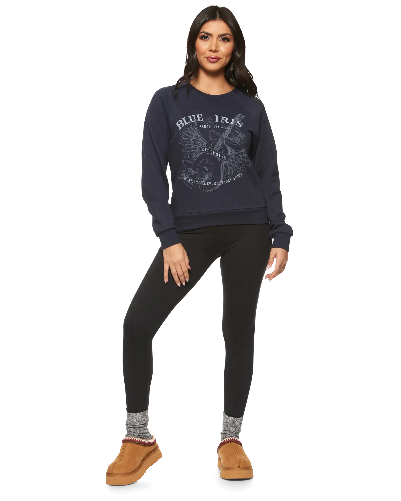 BLUE IRIS CREWNECK SWEATSHIRT