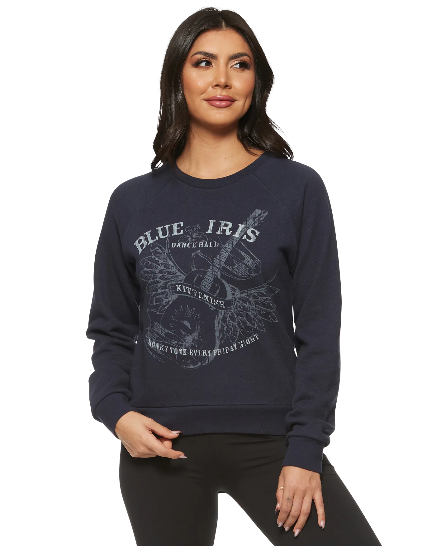 BLUE IRIS CREWNECK SWEATSHIRT