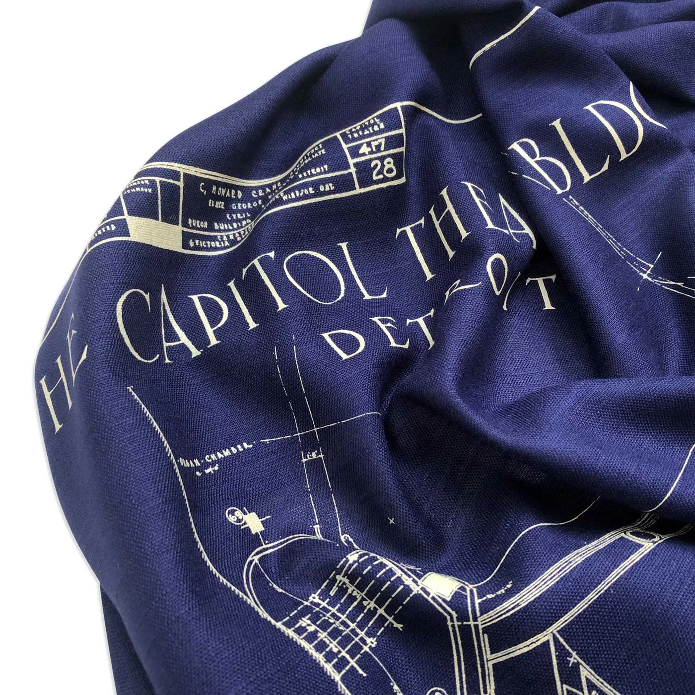 Blueprint Bamboo Scarf. Capitol Theatre, Detroit Opera House Pashmina