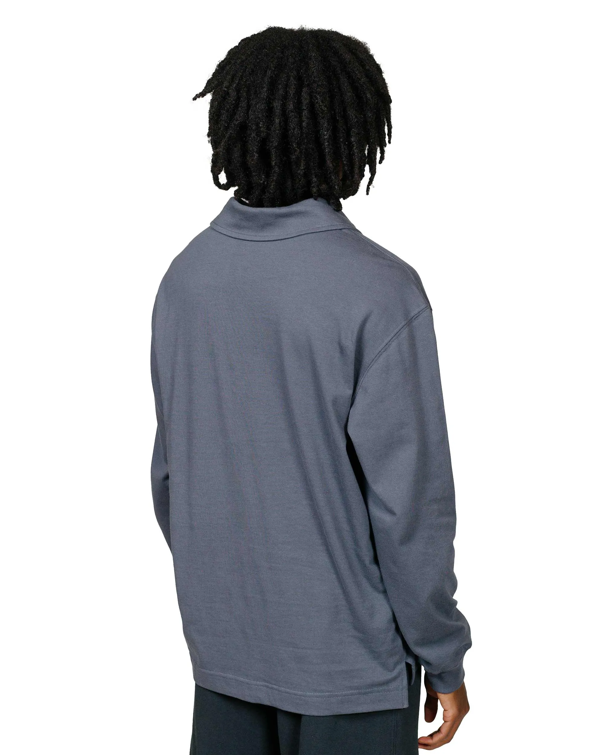 Body of Work Clove Long Sleeve Polo Pond Blue