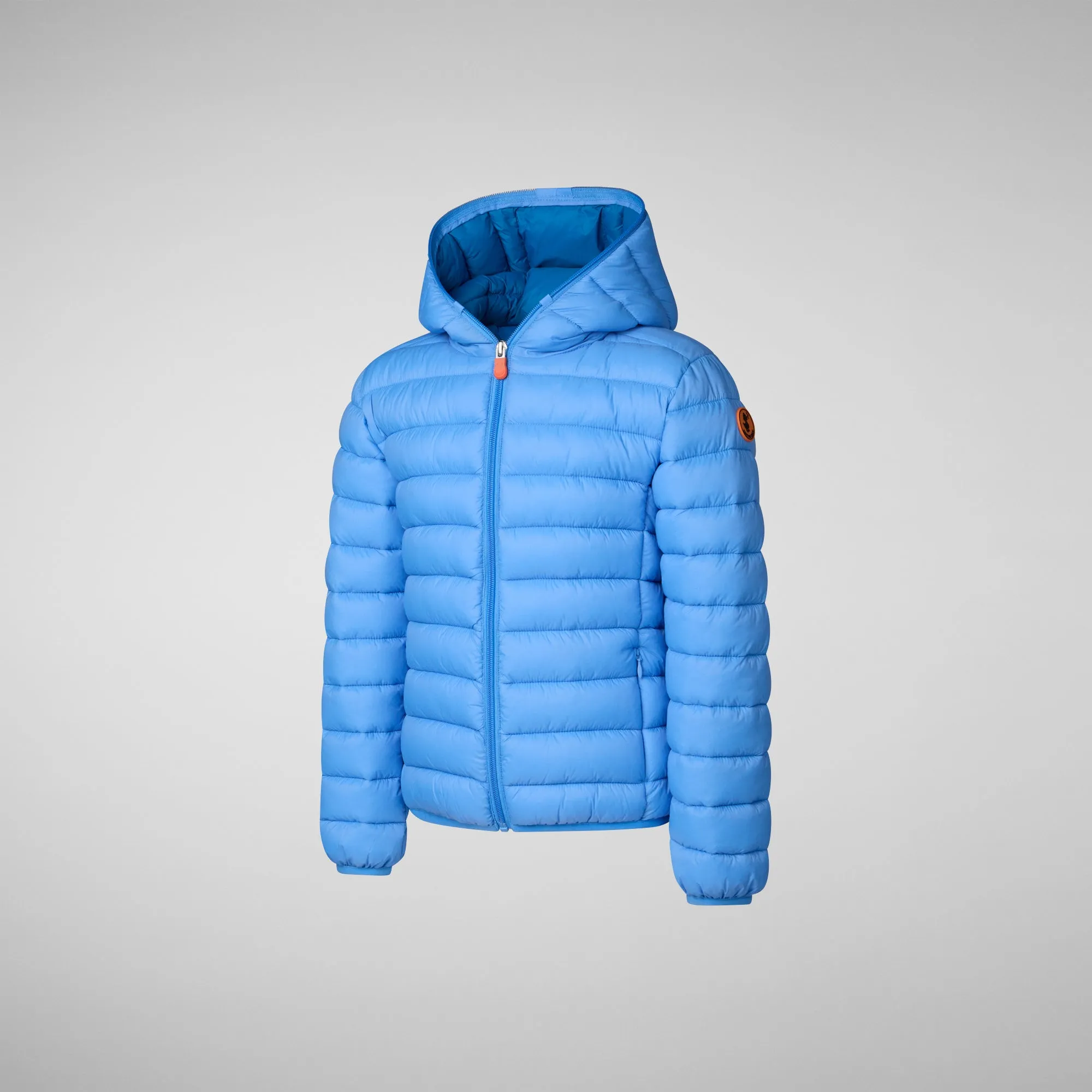 Boys' Hooded Animal free Puffer Jacket Dony in cerulean blue