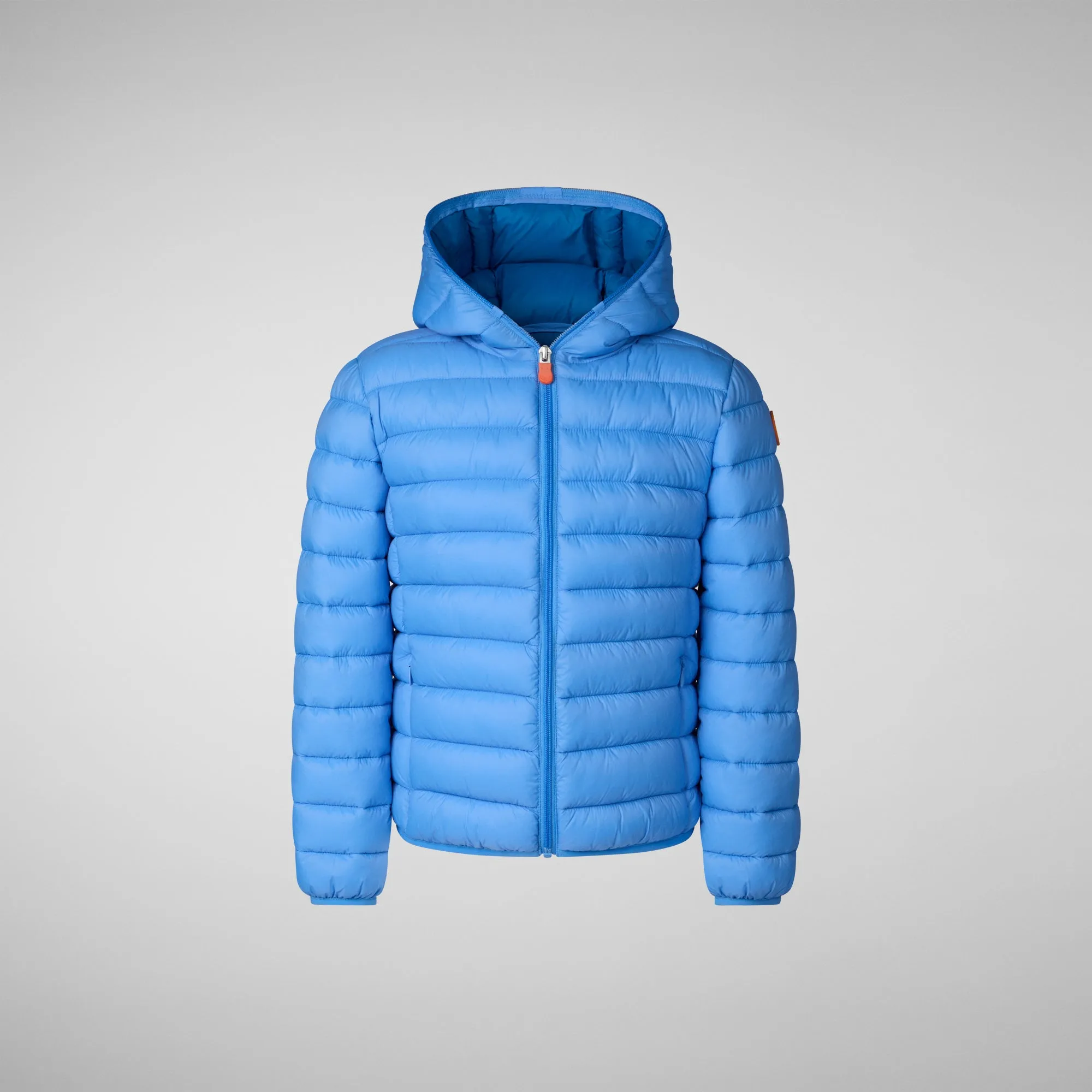 Boys' Hooded Animal free Puffer Jacket Dony in cerulean blue