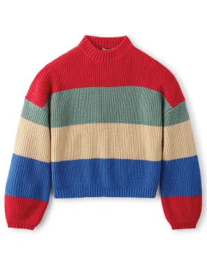 BRIXTON MADERO SWEATER - ROSE RED - 100% ACRYLIC