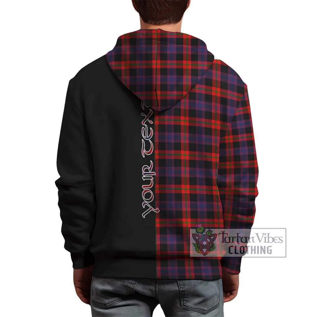 Brown (Broun) Tartan Hoodie with Family Crest and Half Of Me Style