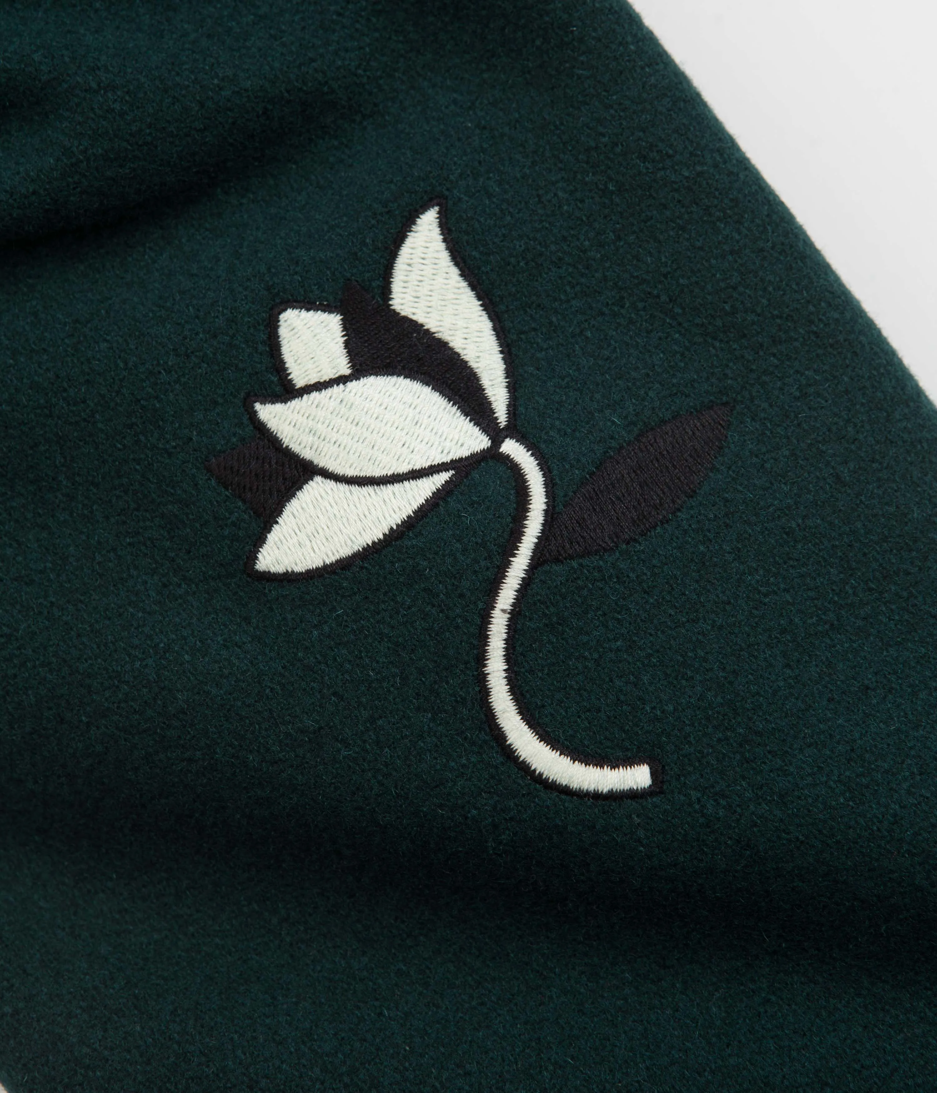 by Parra Cloudy Star Varsity Jacket - Pine Green