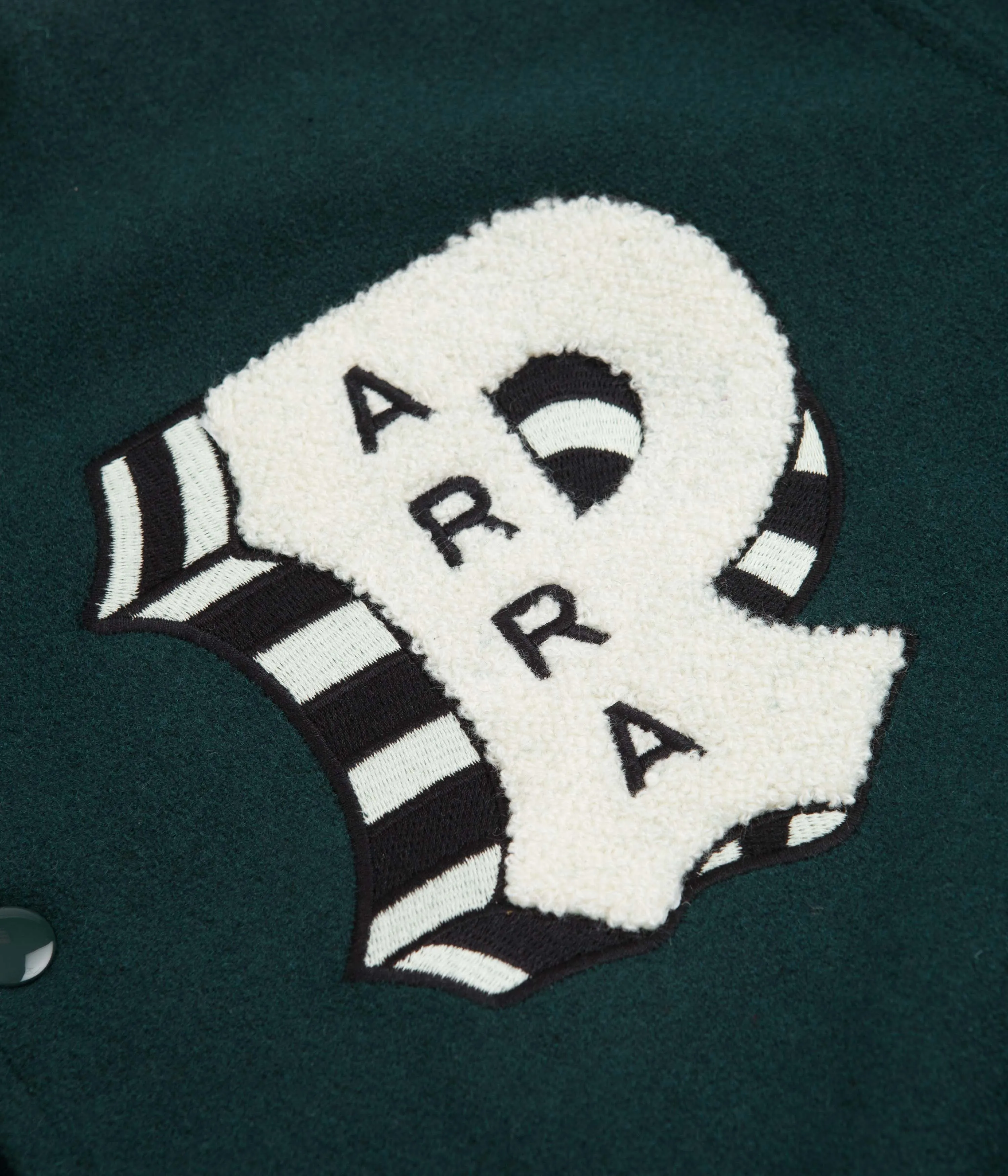 by Parra Cloudy Star Varsity Jacket - Pine Green