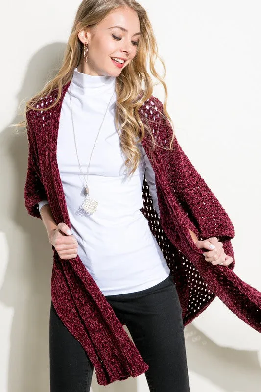 CARDIGAN CAPE PONCHO