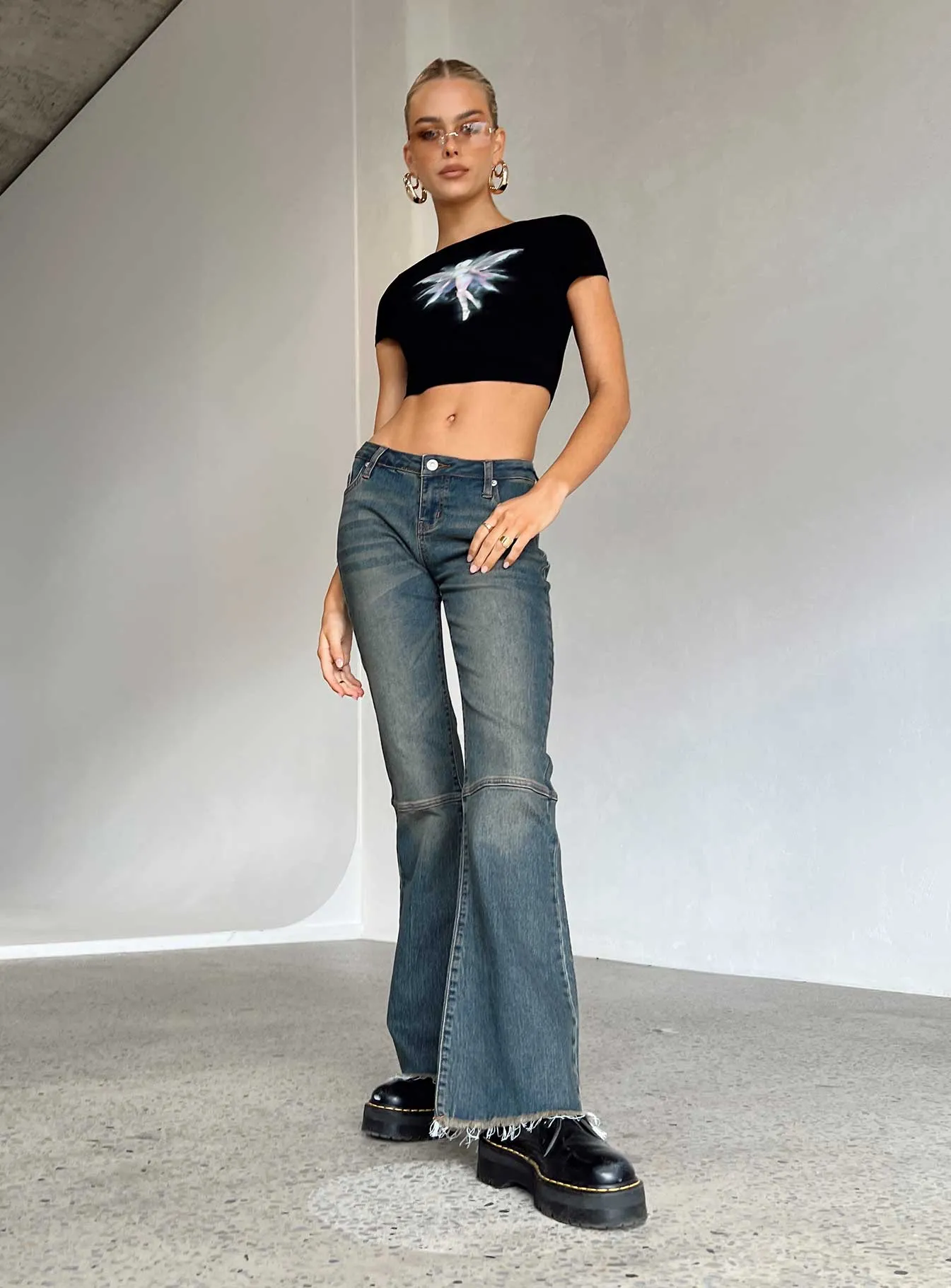 Carmella Low Waist Y2K Jeans Denim