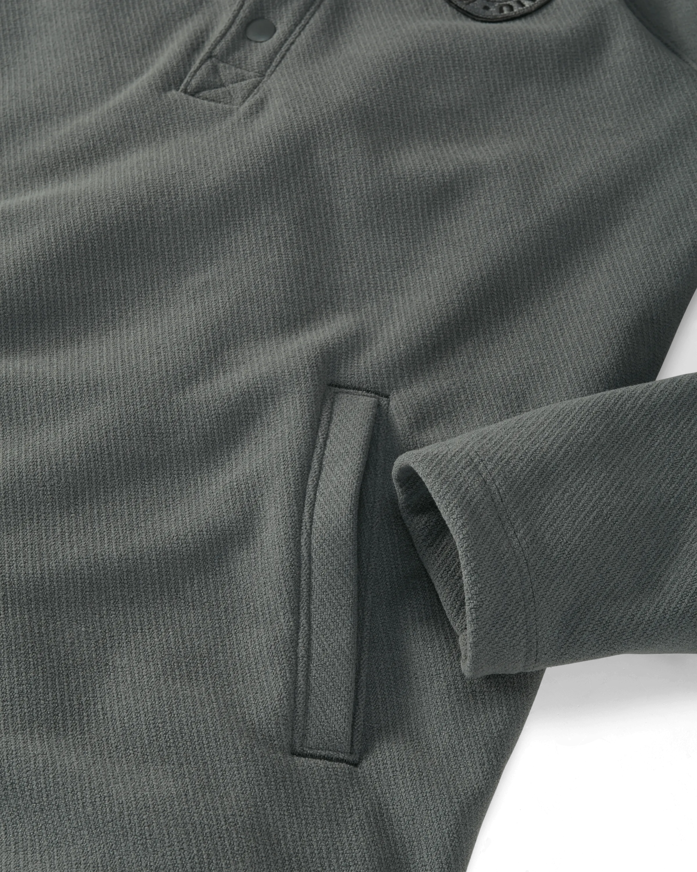 Cascade Twill Fleece Pullover | Gunmetal