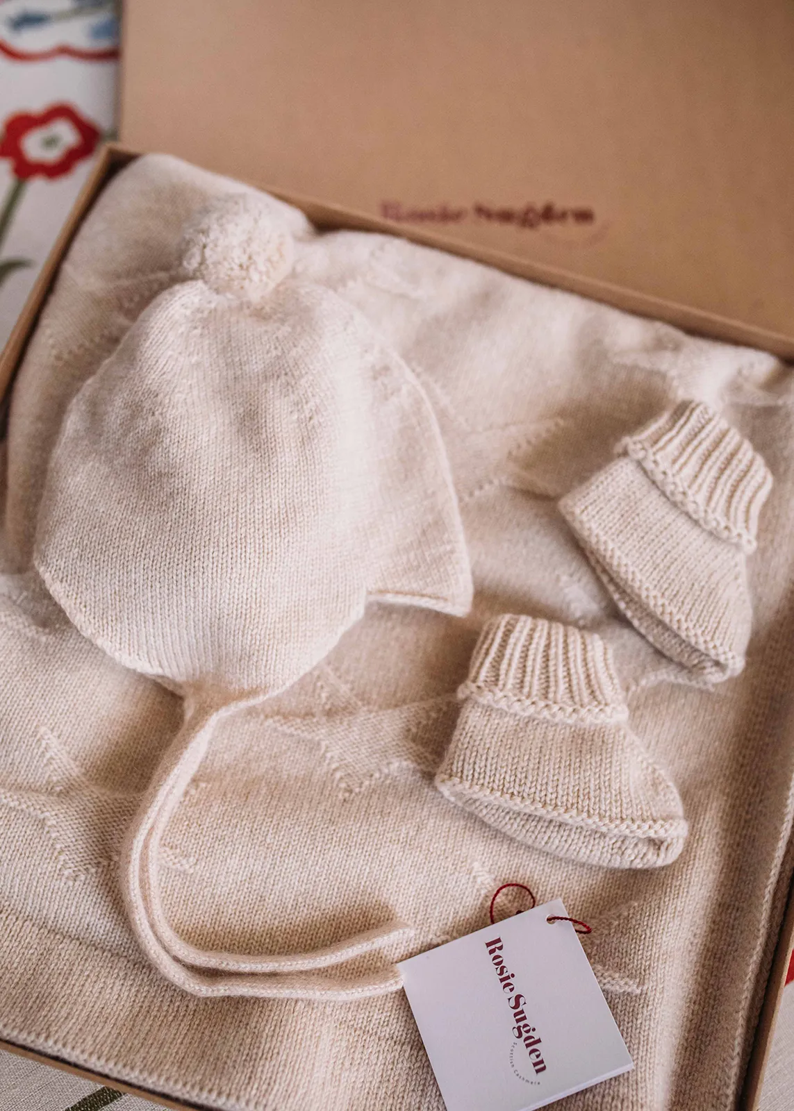 Cashmere Baby Set in Cream