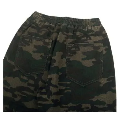 Casual Camouflage Straight Leg Drawstring Straight Leg Pants