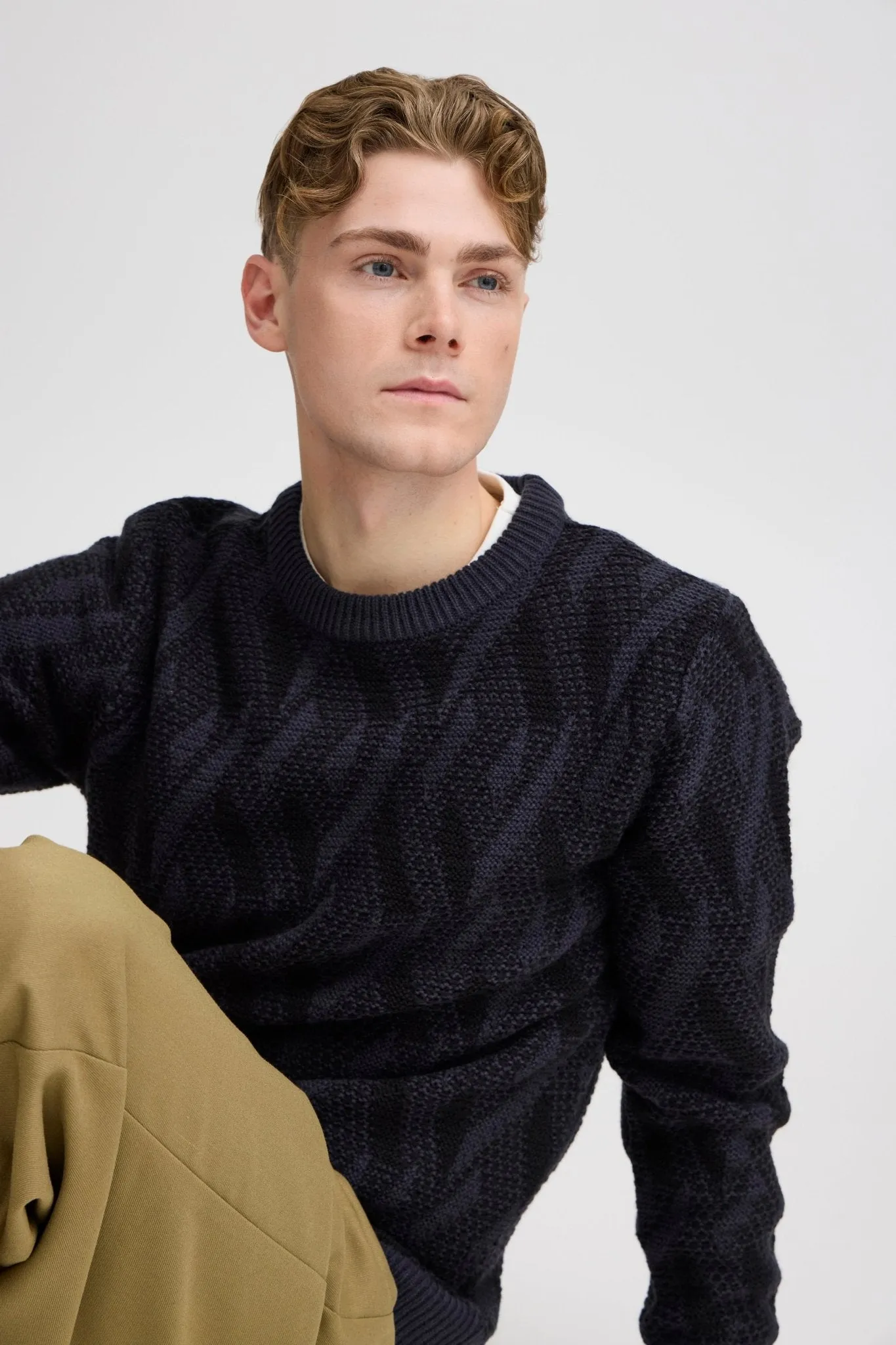 CASUAL FRIDAY - CFKARL jacquard crew neck knit - 20505195