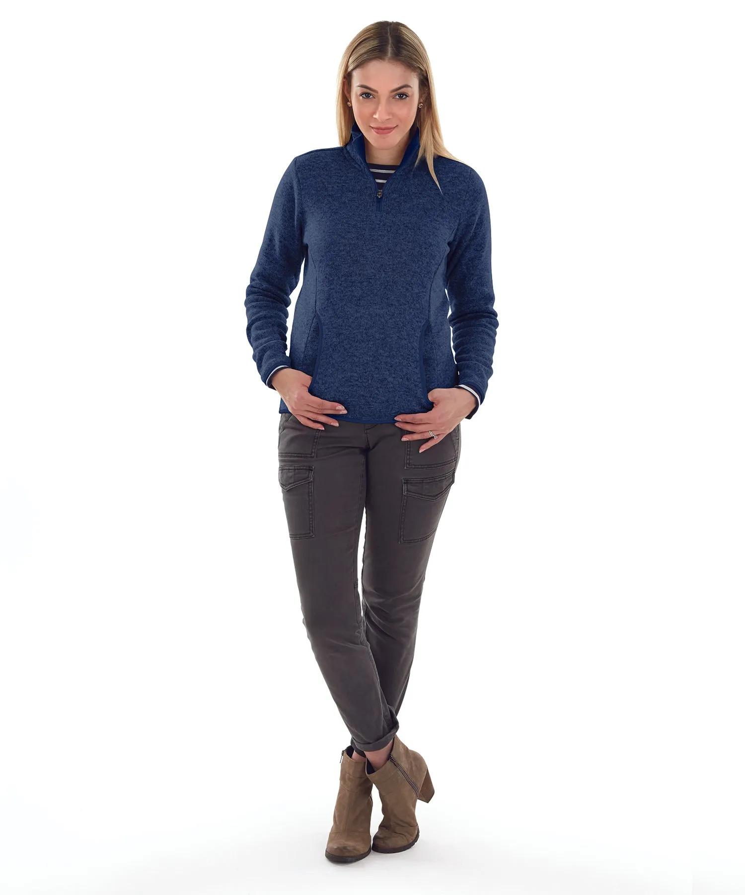 Charles River Women's Heathered Fleece Pullover