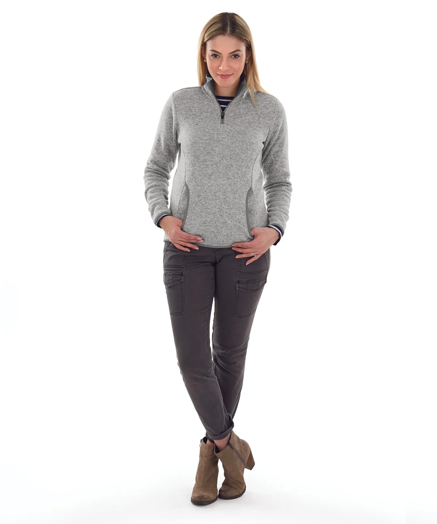 Charles River Women's Heathered Fleece Pullover