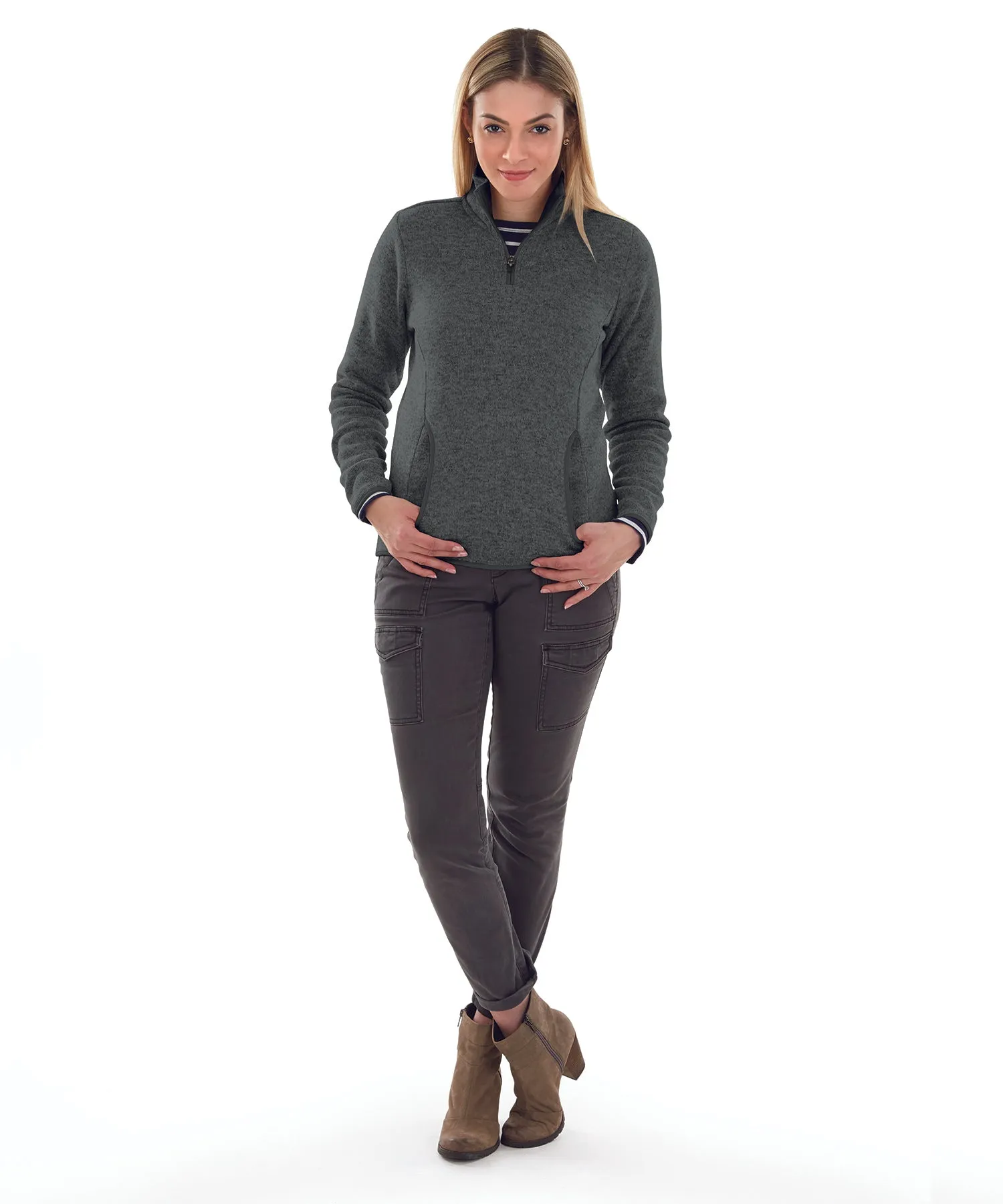 Charles River Women's Heathered Fleece Pullover