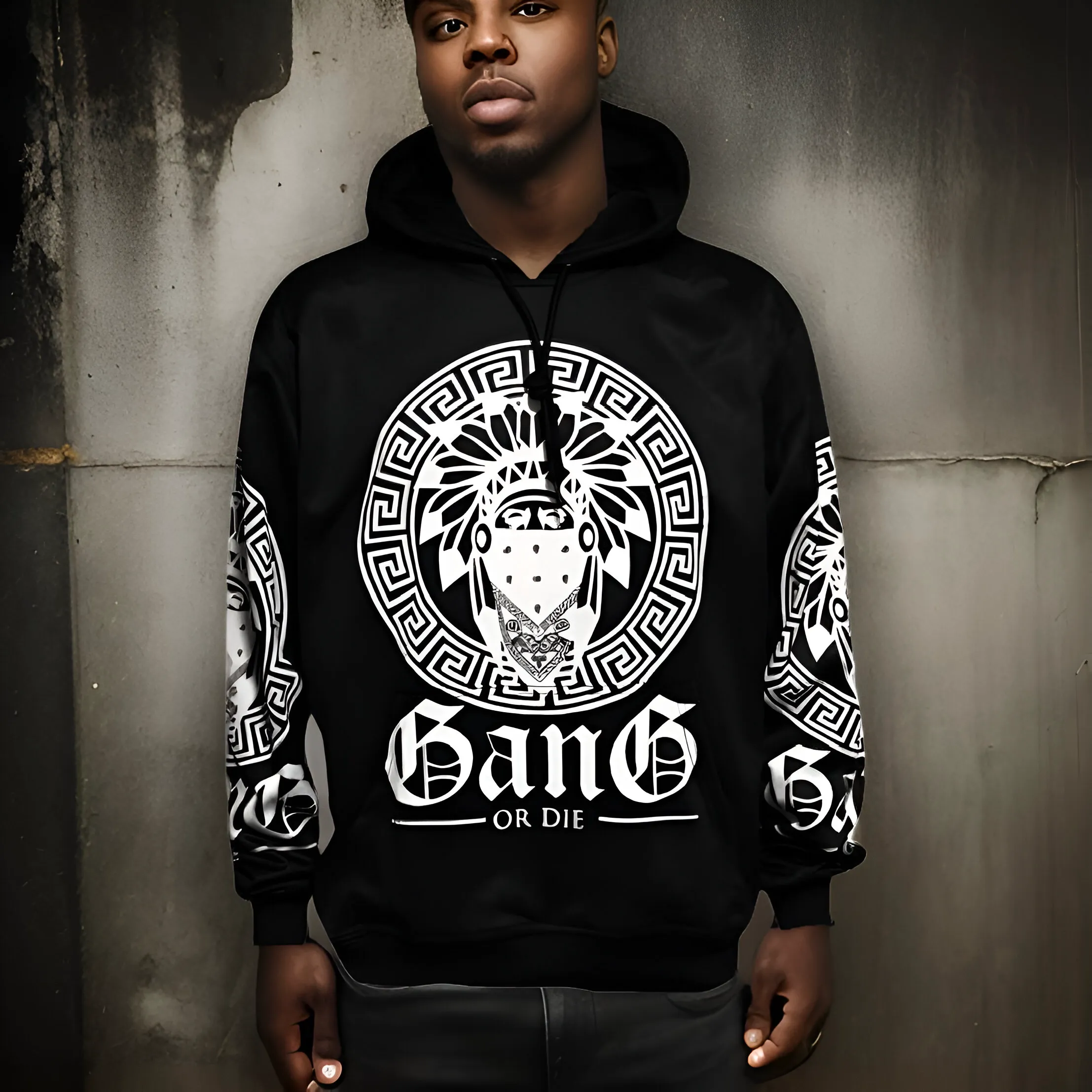 ^CHIEF V3R$@C3^ ~GANG OR DIE~ PULLOVER HOODIES (FLEECE LINED)